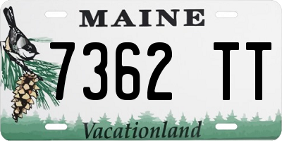ME license plate 7362TT