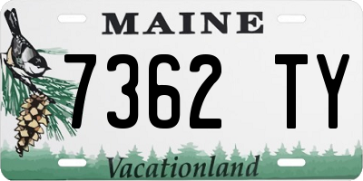 ME license plate 7362TY