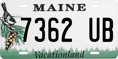 ME license plate 7362UB