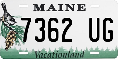 ME license plate 7362UG