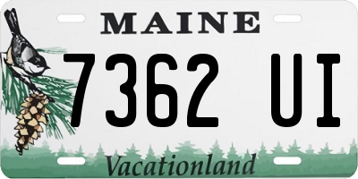 ME license plate 7362UI