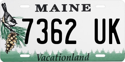 ME license plate 7362UK