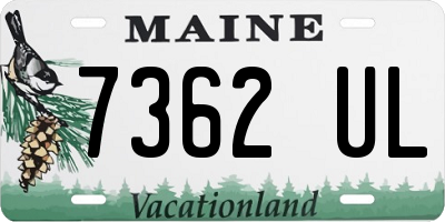 ME license plate 7362UL