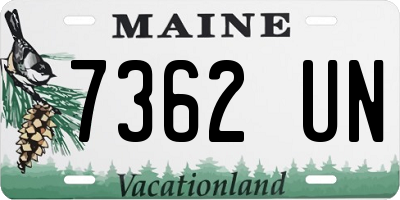 ME license plate 7362UN