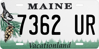 ME license plate 7362UR