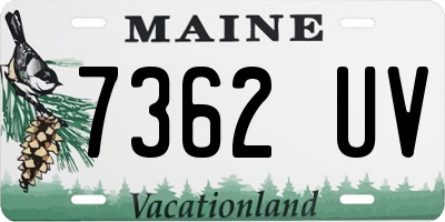 ME license plate 7362UV