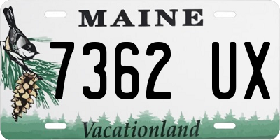 ME license plate 7362UX