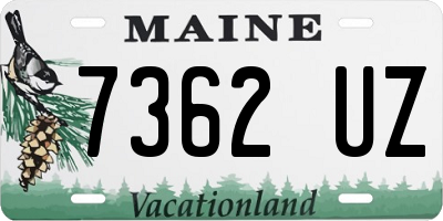 ME license plate 7362UZ