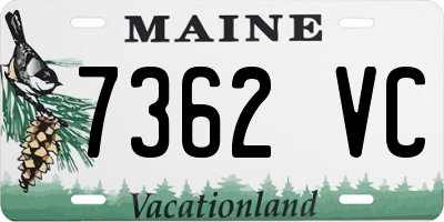 ME license plate 7362VC