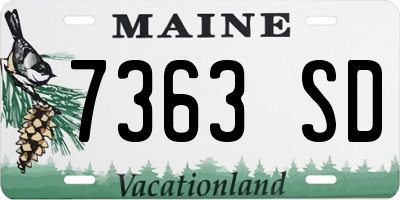 ME license plate 7363SD