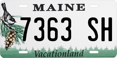 ME license plate 7363SH