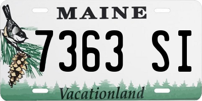 ME license plate 7363SI