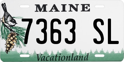 ME license plate 7363SL