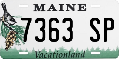 ME license plate 7363SP