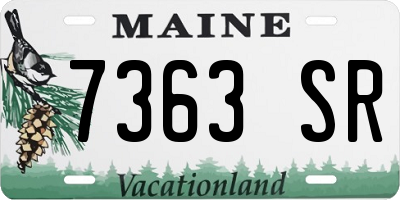 ME license plate 7363SR