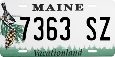ME license plate 7363SZ