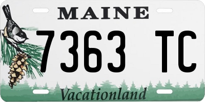 ME license plate 7363TC