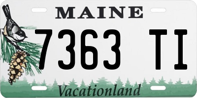 ME license plate 7363TI