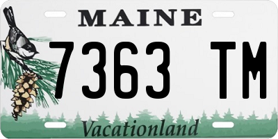 ME license plate 7363TM