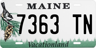 ME license plate 7363TN