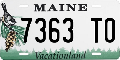 ME license plate 7363TO
