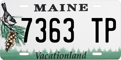 ME license plate 7363TP