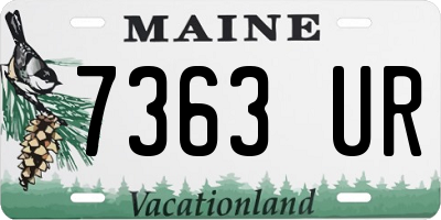 ME license plate 7363UR