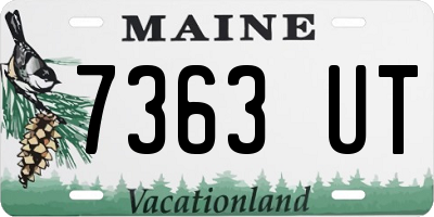 ME license plate 7363UT