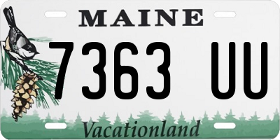 ME license plate 7363UU