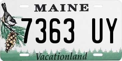 ME license plate 7363UY