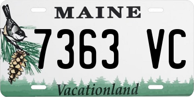 ME license plate 7363VC