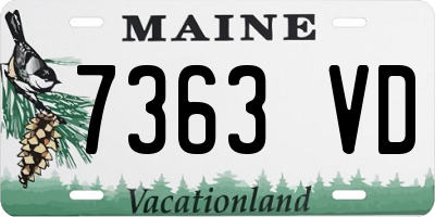 ME license plate 7363VD