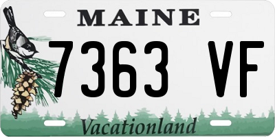 ME license plate 7363VF
