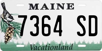 ME license plate 7364SD