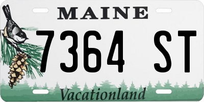 ME license plate 7364ST