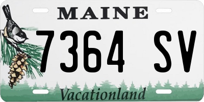 ME license plate 7364SV