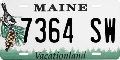 ME license plate 7364SW