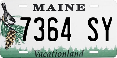 ME license plate 7364SY
