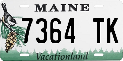 ME license plate 7364TK