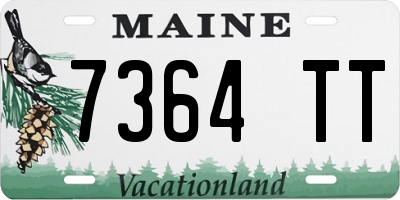 ME license plate 7364TT