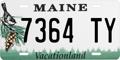 ME license plate 7364TY