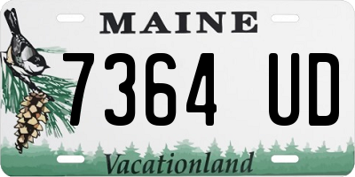 ME license plate 7364UD