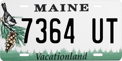 ME license plate 7364UT