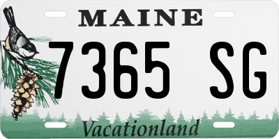 ME license plate 7365SG