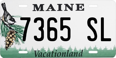ME license plate 7365SL