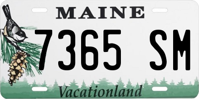 ME license plate 7365SM