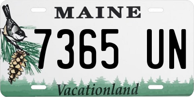 ME license plate 7365UN
