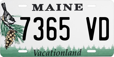 ME license plate 7365VD