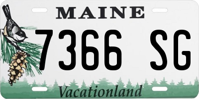 ME license plate 7366SG