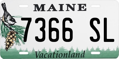 ME license plate 7366SL